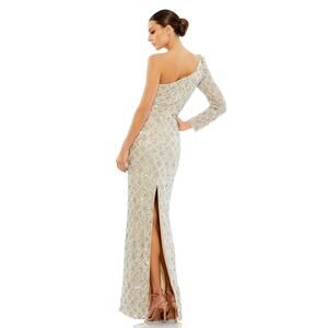 Mac Duggal Embellished One Shoulder Asymmetrical Gown Size 8 STYLE 5479